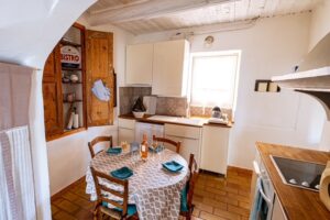 maison à louer en Provence confortable à Gordes Roussillon Saint Saturnin les Apt, cuisine pratique et aménagée avec carreaux en terre cuite au sol